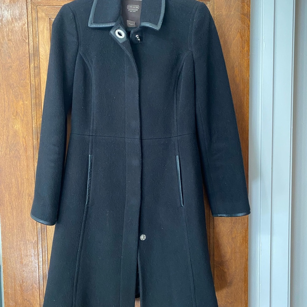 Coach Black Trench Coat with Tailored Fit
